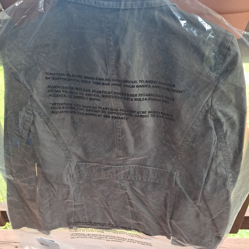 Women's Gray/green Jean Jacket - Picture 4 of 4